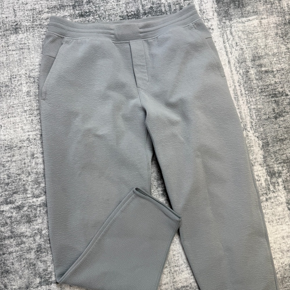 Lululemon Textured Spacer Pants Mens Large Rhino Gray Tapered Jogger Gym Yoga